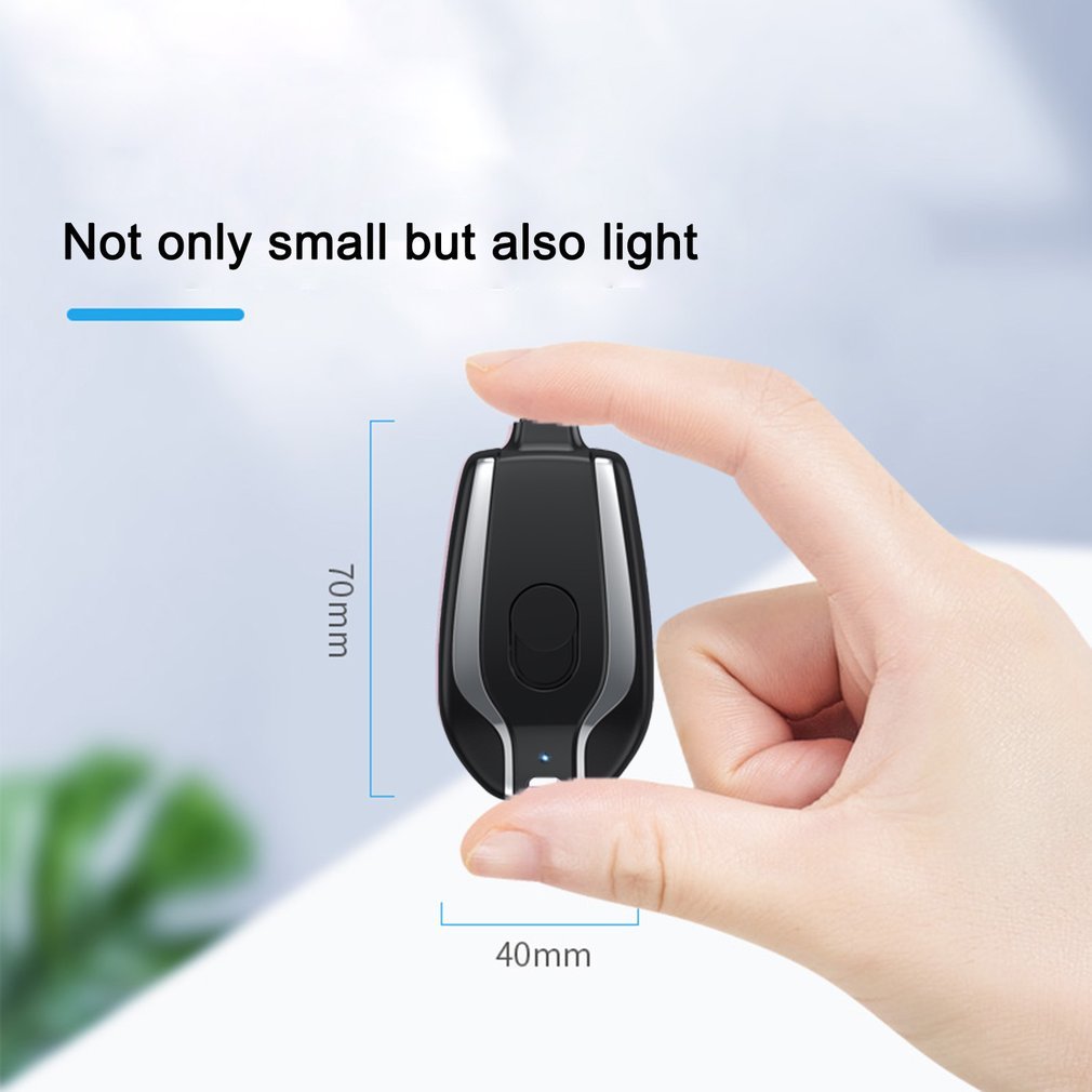 Mini Keychain Power Bank – 1500mAh Fast Charger (Type-C)