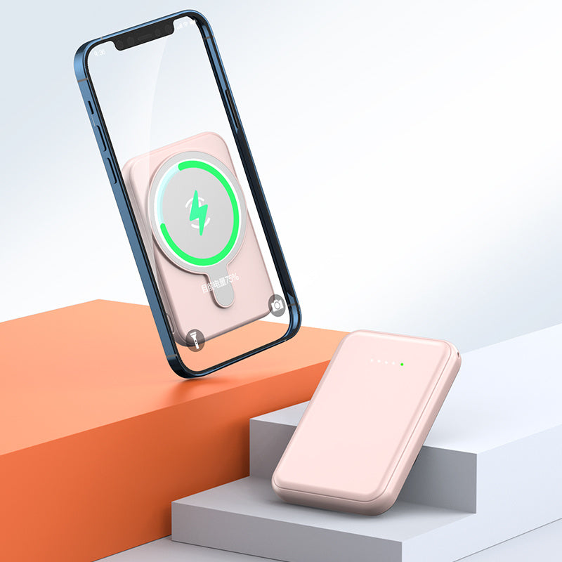 Mini Magnetic Power Bank – 5000mAh Wireless Charger