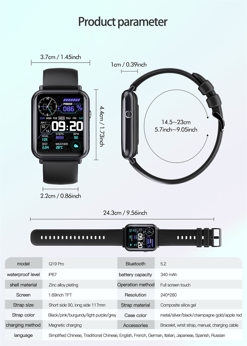 Smart Waterproof Watch – Fitness Tracker with Heart Rate & Sleep Monitor