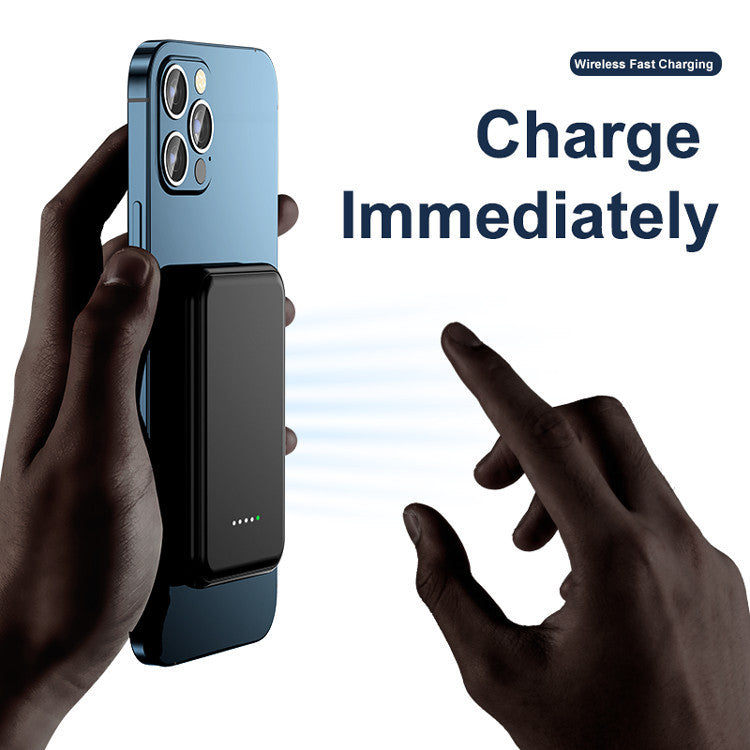 Mini Magnetic Power Bank – 5000mAh Wireless Charger