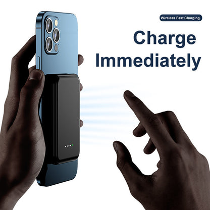 Mini Magnetic Power Bank – 5000mAh Wireless Charger