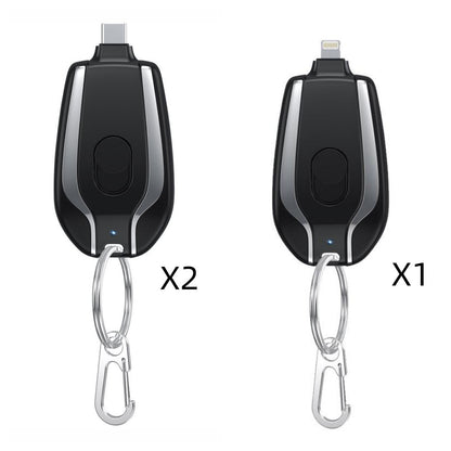 Mini Keychain Power Bank – 1500mAh Fast Charger (Type-C)
