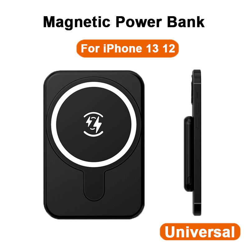 Mini Magnetic Power Bank – 5000mAh Wireless Charger
